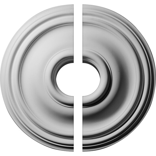Ekena Millwork Traditional Ceiling Medallion, Two Piece (Fits Canopies up to 4"), 14 3/4"OD x 3 1/2"ID x 1 3/4"P CM14TR2-03500 - main